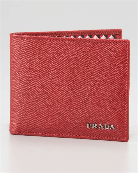 prada red patent wallet|prada billfold wallet.